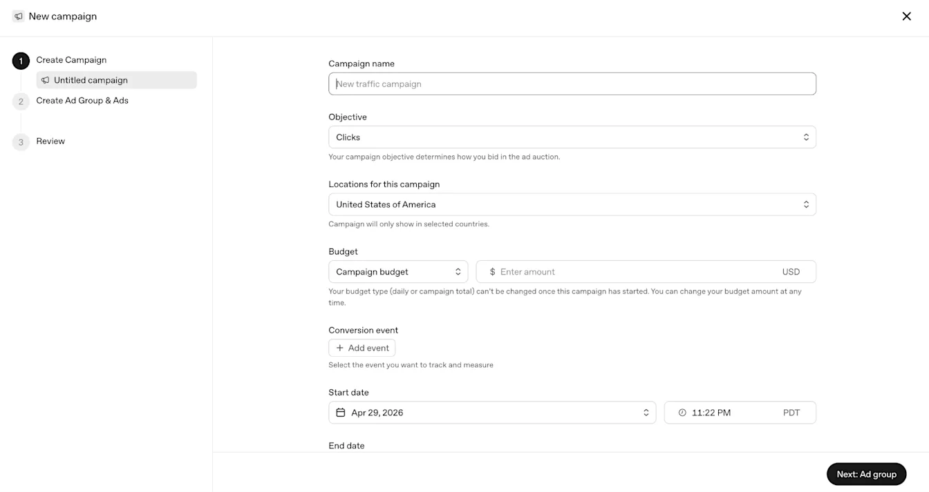 офіційний кадр Guided campaign creation у Ads Manager Beta