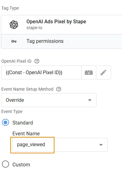 the page-view tag on All Pages: the pixel starts everywhere and catches oppref at entry