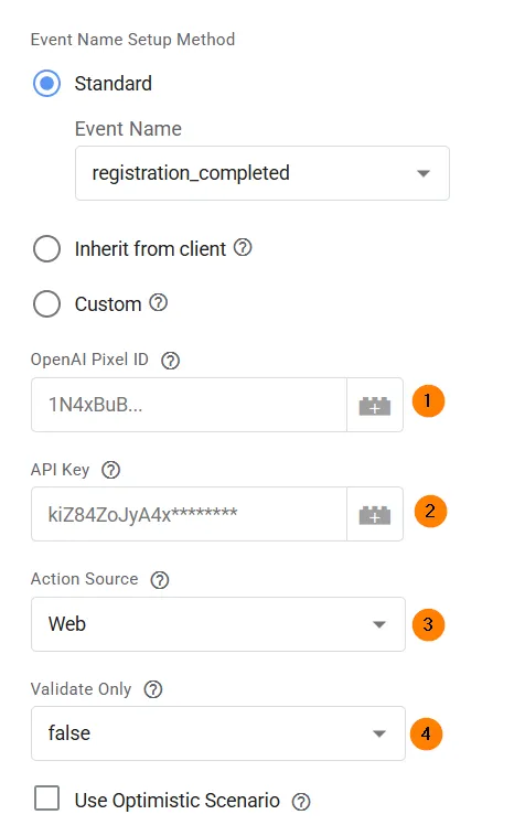 the server-side Conversions API tag in sGTM